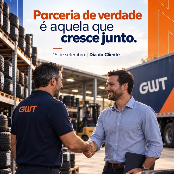 Post de Dia do Cliente para distribuidora de pneus GWT