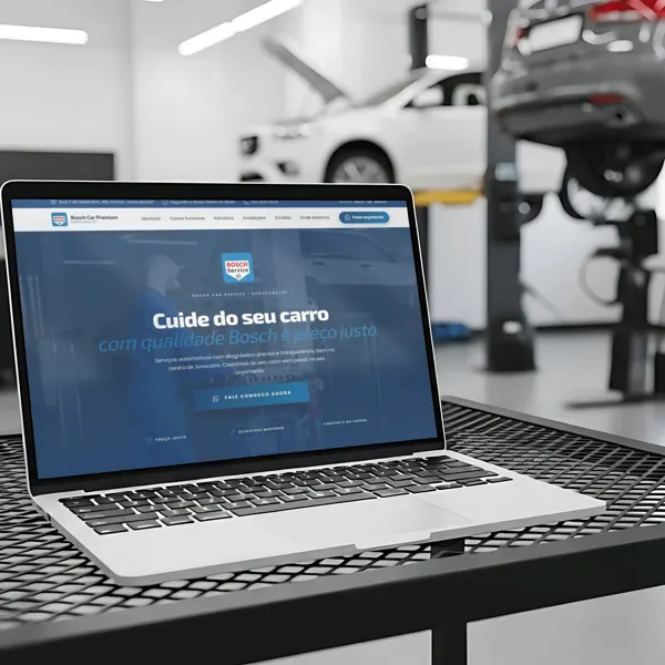 Site para oficina mecânica e centro automotivo criado pela Wys